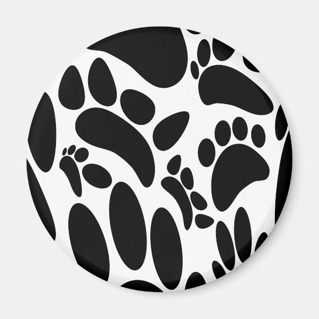 Abstract Dog Pawprint Magnet (Front)