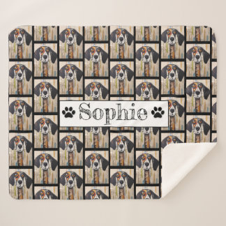 Abstract Dog Personalised   Sherpa Blanket