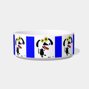 Abstract Dog Pet Bowl - Blue