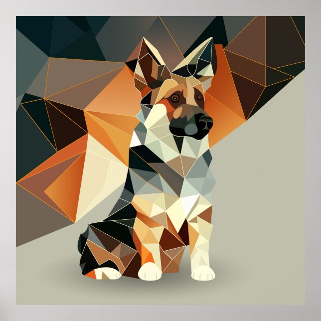 Abstract dog poster (Front)