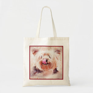 Abstract Dog Print Tote Bag