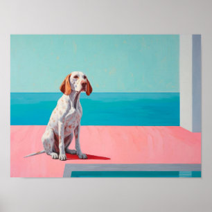Abstract Dogs Painting, Contemporary Dogs Poster