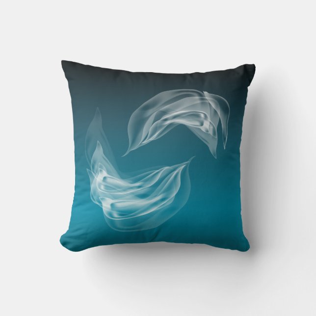 Abstract  Dolphins at Play American MoJo Cushion (Front)