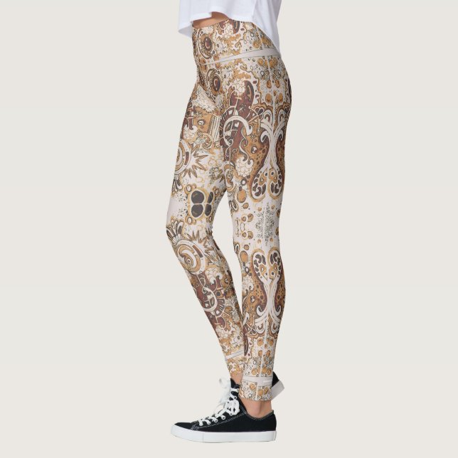 Abstract Doodle Art Leggings (Left)