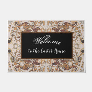 Abstract Doodle Art Welcome Doormat