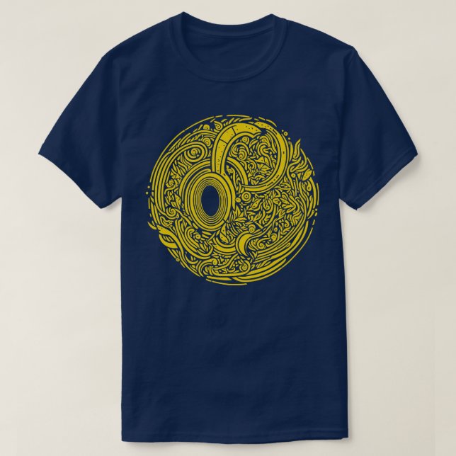 Abstract Doodle Art Work Red T-Shirt (Design Front)