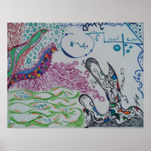 Abstract Doodle Poster