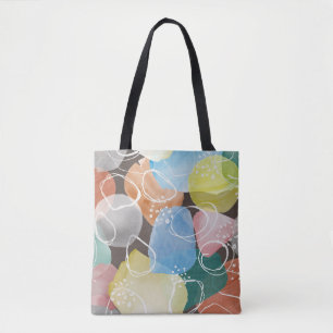 Abstract Doodles: Watercolor Minimalist Art Tote Bag
