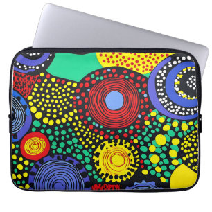 Abstract dot art 3 laptop sleeve
