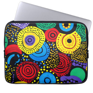 Abstract dot art 4 laptop sleeve