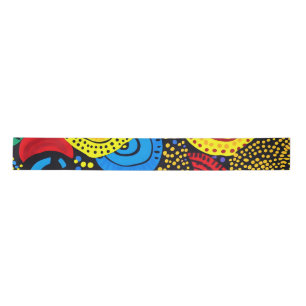 Abstract dot art 4 satin ribbon