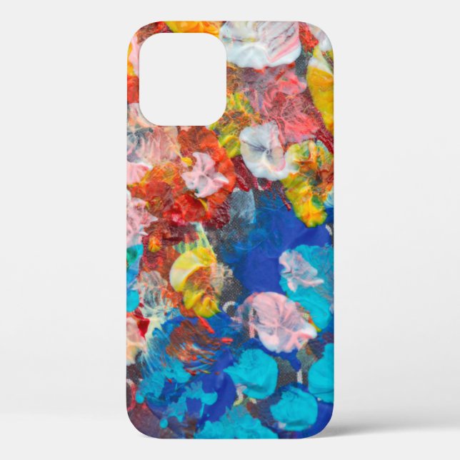 Abstract dot smear brush stroke acrylic and waterc Case-Mate iPhone case (Back)