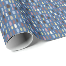 Abstract Dotted Blue Pattern Wrapping Paper