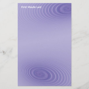 Abstract Double Purple Swirls Custom Stationery