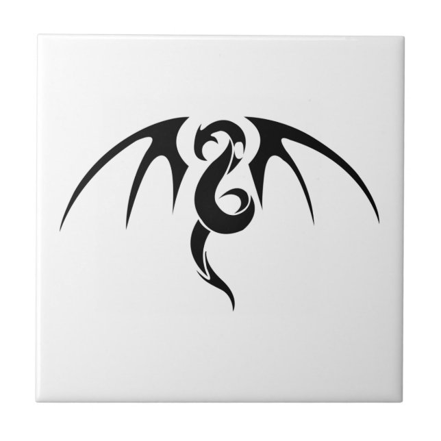 Abstract dragon art tile (Front)