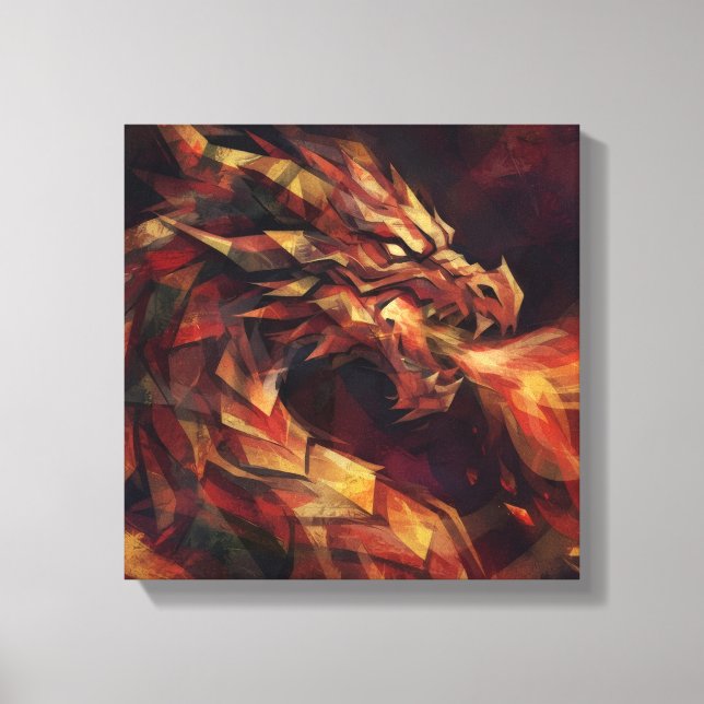 Abstract Dragon Canvas Print (Front)