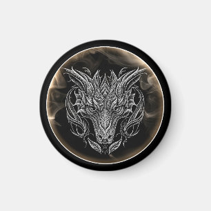 Abstract Dragon Head in Aesthetic Magnet