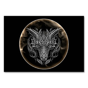 Abstract Dragon Head in Aesthetic  Table Number