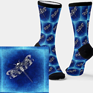 Abstract Dragonfly on Blue Socks