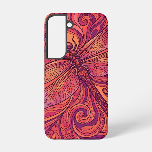 Abstract Dragonfly Sunset Line Samsung Cases (Back)