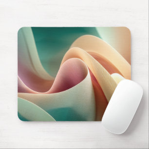 Abstract Drapery with Pastel Gradient Flow Mouse Pad