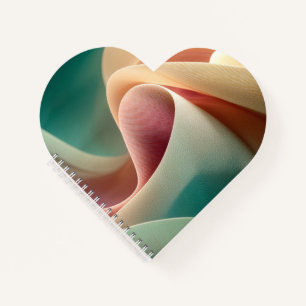 Abstract Drapery with Pastel Gradient Flow Notebook