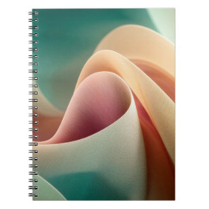 Abstract Drapery with Pastel Gradient Flow Notebook