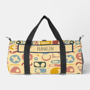 Abstract Drawing I Custom Name  Duffle Bag
