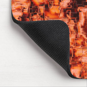Abstract drawing in mosaic sculpted in coral tones mouse pad