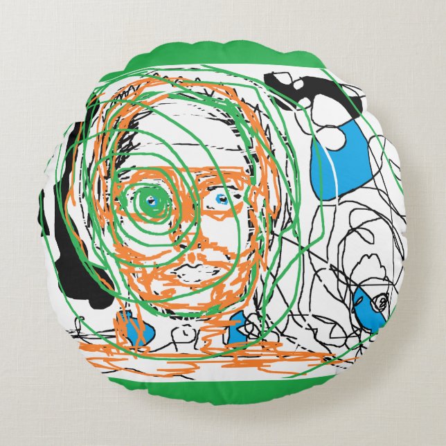 Abstract Drawing Pillow - HAMbWG (Front)