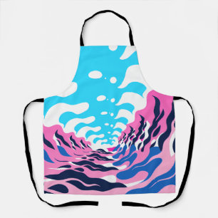 Abstract Dream Wave – Vibrant Surreal Flow Apron