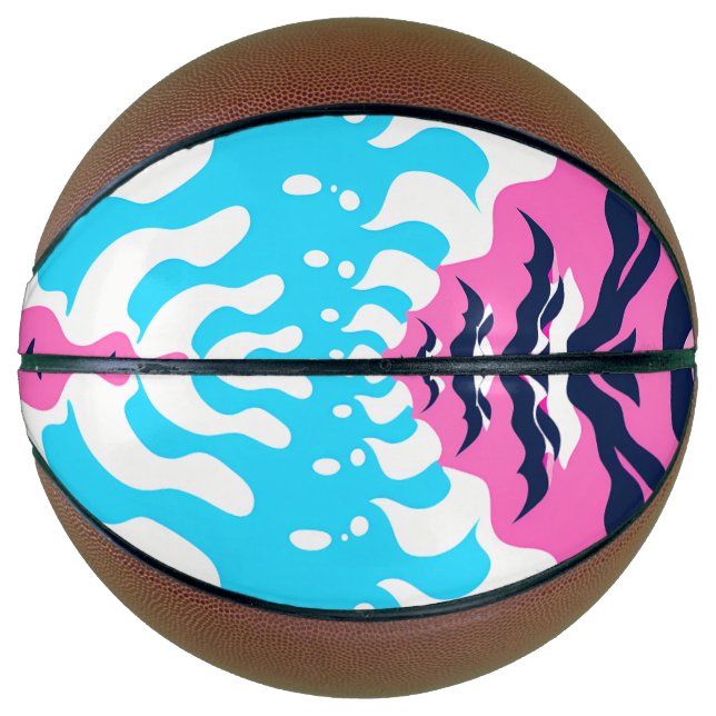 Abstract Dream Wave – Vibrant Surreal Flow Basketball (Front)