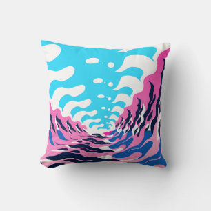Abstract Dream Wave – Vibrant Surreal Flow Cushion