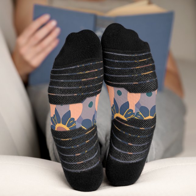 Abstract Dream Wave – Vibrant Surreal Flow Socks (Bottom)