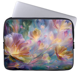 Abstract dreamy floral garden  laptop sleeve