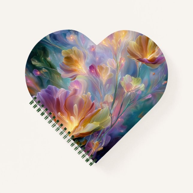 Abstract dreamy floral garden  notebook (Front)
