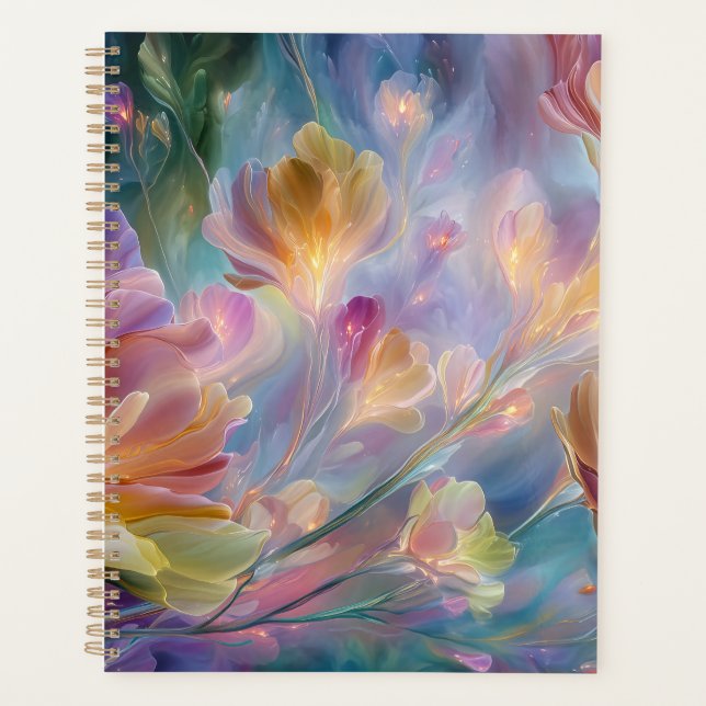 Abstract dreamy floral garden  planner (Front)