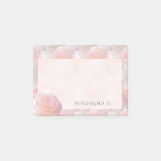 Abstract Dreamy Pastel Roses with Name Post-it Notes