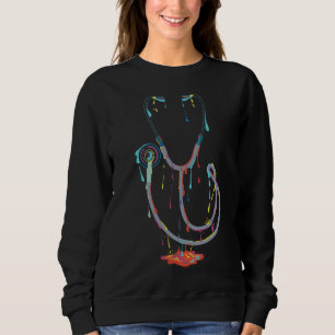 Abstract Dripping Stethoscope – Medical Art Sweatshirt