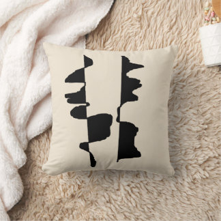 Abstract Dual-Face Decorative Pillow - Ecru