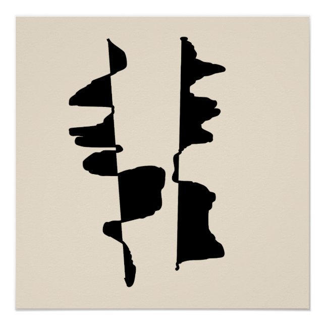 "Abstract Dual Face" Poster (Front)