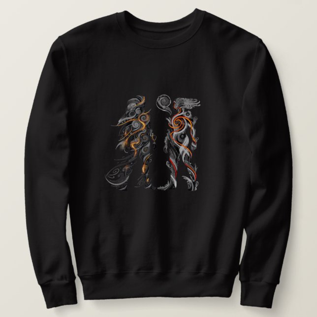 Abstract Duality Men’s Sweatshirt (Design Front)