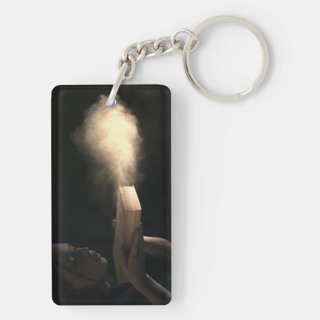 Abstract - Dusting Off Book Key Ring (Back)