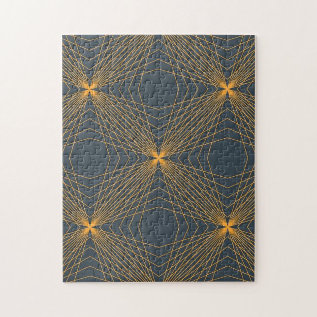 Abstract, dynamic cool lines in connection concept jigsaw puzzle (Vertical)