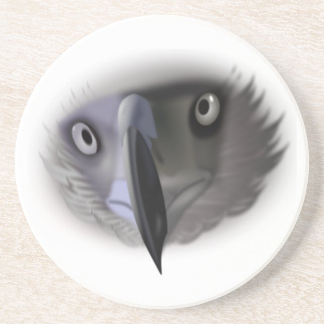 Abstract Eagle Face Sandstone Coaster (Front)
