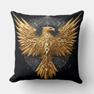 Abstract Eagle Spreading Wings Cushion