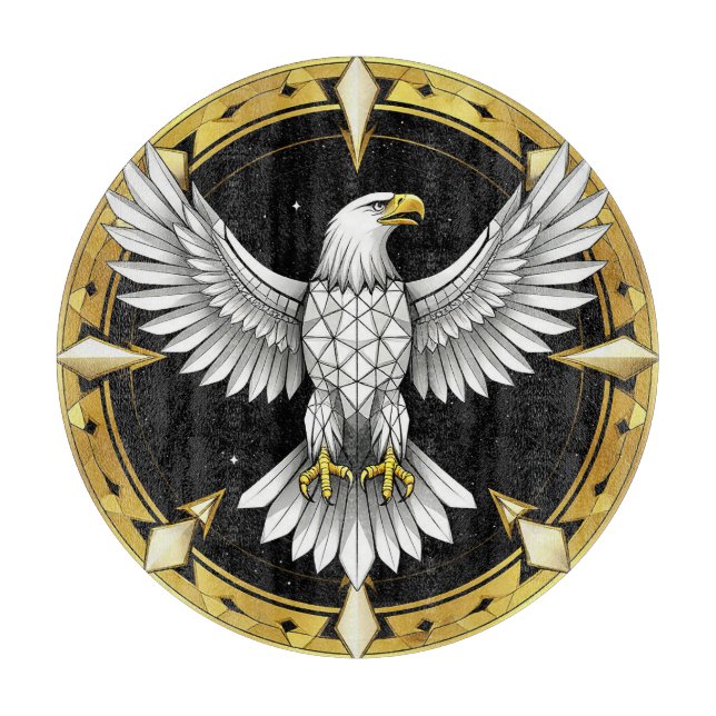 Abstract Eagle Spreading Wings Cutting Board (Front)