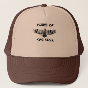 Abstract Eagle Tree Silhouettes Home Of The Free Trucker Hat