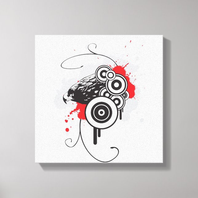 Abstract Eagle Wrapped Canvas (Front)