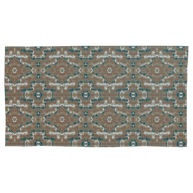 Abstract Earth Camouflage Brown Pillowcase (Front-Left)
